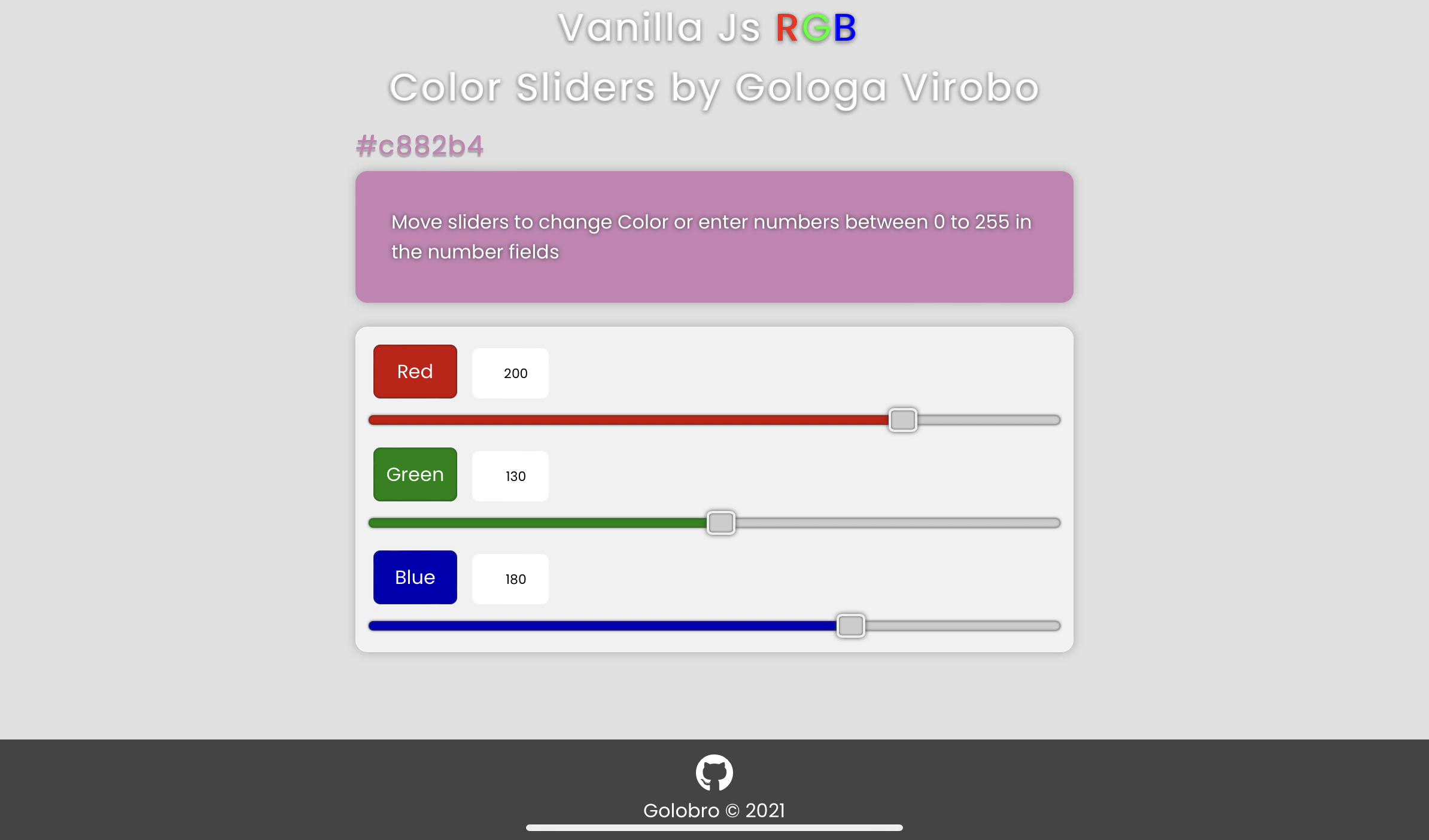 RGB Color Slider