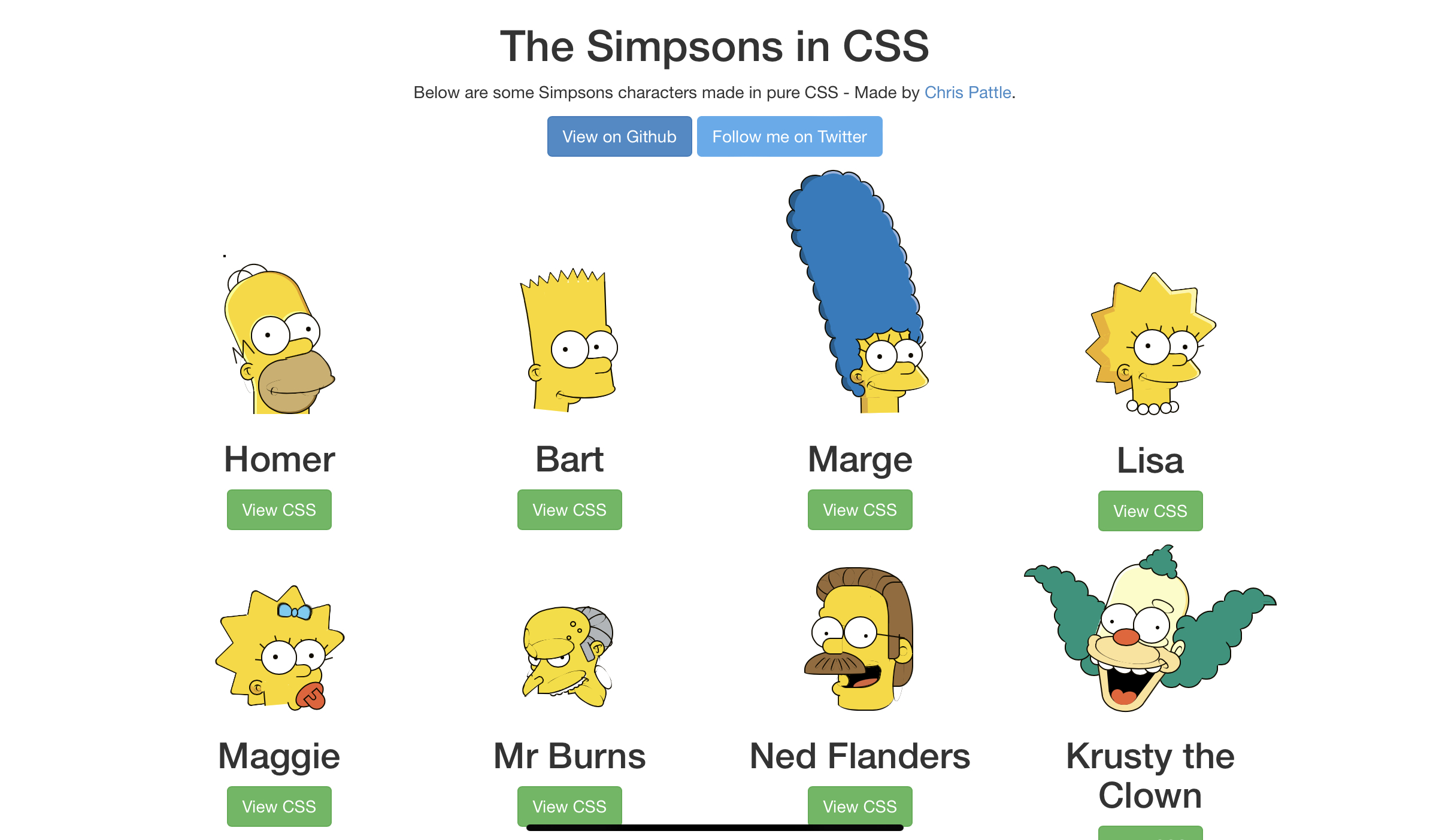 Simpsons in CSS